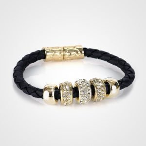 Bracelet en diamant manche noir