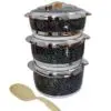 Assiettes Isotherme – 2,5L – 3 Pièces – Noir